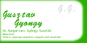 gusztav gyongy business card